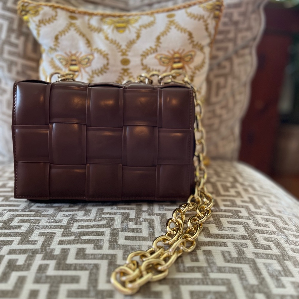 Brand new brown, faux leather purse